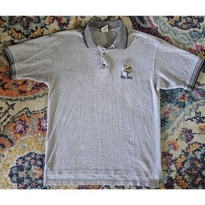 Vintage True Fan NFL Minnesota Vikings Polo Shirt Size Medium Football Fan